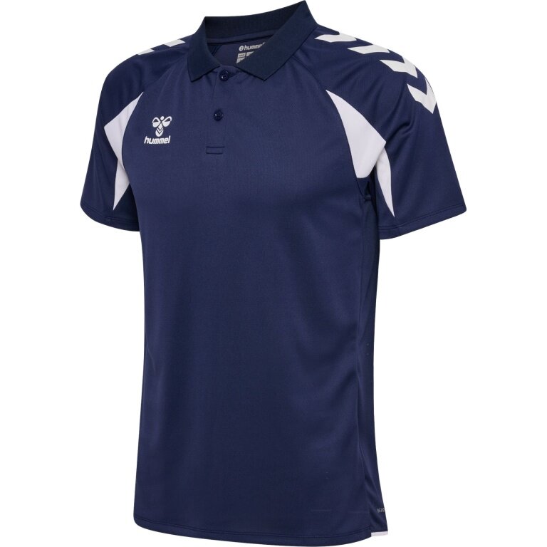 hummel Sport-Polo hmlCORE 2.0 (100% rec. poliester) granatowy/biały mężczyźni