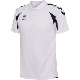 hummel Sport-Polo hmlCORE 2.0 (100% rec. poliester) biały/czarny mężczyźni