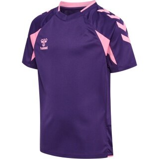 hummel Koszulka sportowa hmlCORE 2.0 (recyklingowany poliester, optymalna swoboda ruchów) krótki rękaw fioletowo-różowa dla chłopców