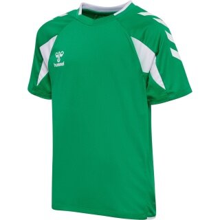 koszulka sportowa hmlCORE 2.0 (recyklingowany poliester, optymalna swoboda ruchów) krótki rękaw zielono/biała dla chłopców