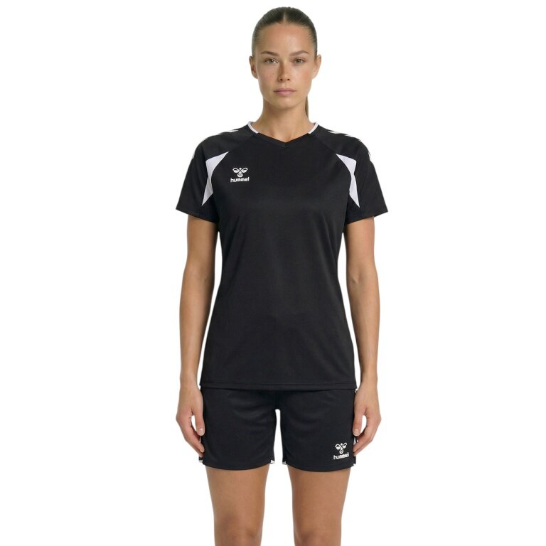hummel Koszulka sportowa hmlCORE 2.0 (recyklingowany poliester, optymalna swoboda ruchów) czarna/biała damska