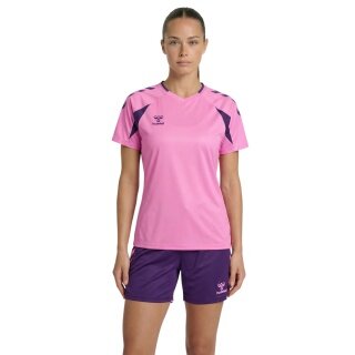 koszulka sportowa hmlCORE 2.0 (recyklingowany poliester, optymalna swoboda ruchów) różowo/fioletowa damska