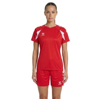 koszulka sportowa hmlCORE 2.0 (recyklingowany poliester, optymalna swoboda ruchów) czerwona/biała damska
