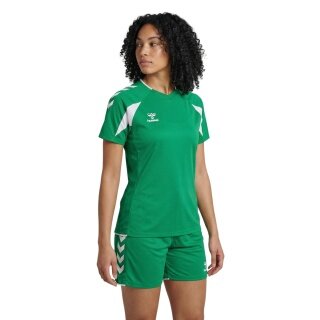 hummel Koszulka sportowa hmlCORE 2.0 (recyklingowany poliester, optymalna swoboda ruchów) krótki rękaw zielono/biała damska