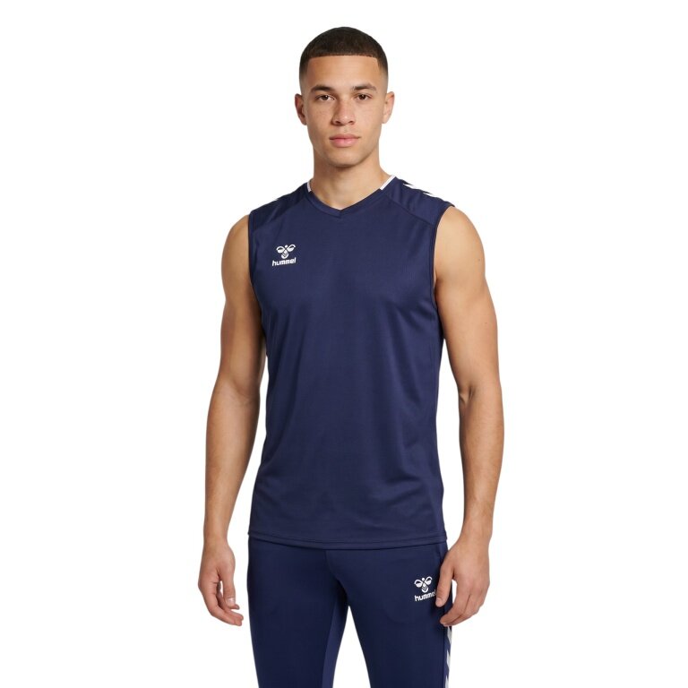 hummel Sport-Tank hmlCORE 2.0 Jersey (100% rec. poliester) granatowy/biały mężczyźni