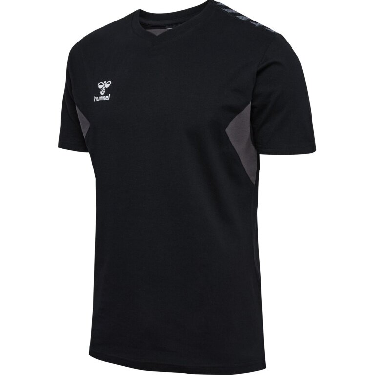 hummel Koszulka sportowa hmlAUTHENTIC CO (100% bawełna) Krótki rękaw czarna Męska