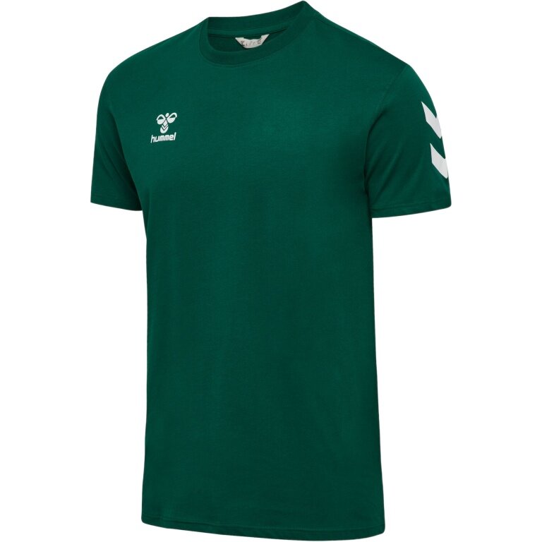 hummel Sportowa koszulka hmlGO 2.0 Chevron (bawełna) ciemnozielona męska
