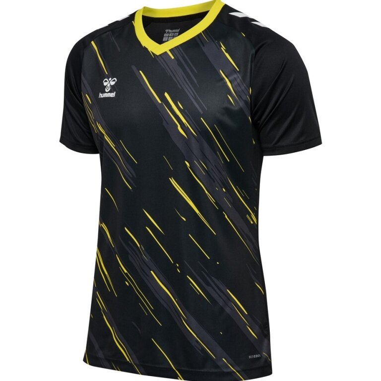 hummel Sportowa koszulka hmlMATCH Triumph Jersey (100% poliester) czarna/żółta męska