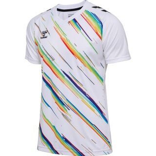 hummel Sportowa koszulka hmlMATCH Triumph Jersey (100% poliester) biała/kolorowa męska