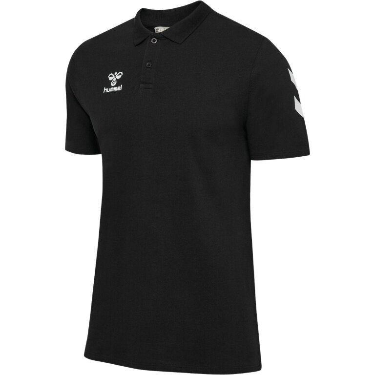 hummel Sport/Wolny czas Polo hmlGO Chevron (100% bawełna) czarny Mężczyźni