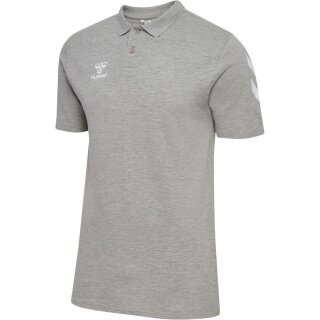 hummel Sport/Wolny czas Polo hmlGO Chevron (100% bawełna) szary Mężczyźni