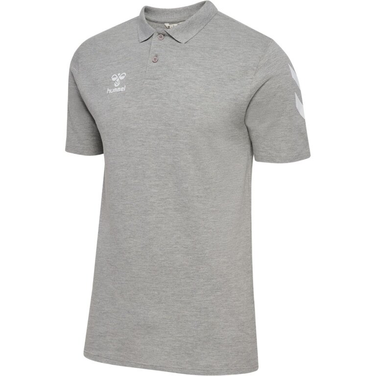 hummel Sport/Wolny czas Polo hmlGO Chevron (100% bawełna) szary Mężczyźni
