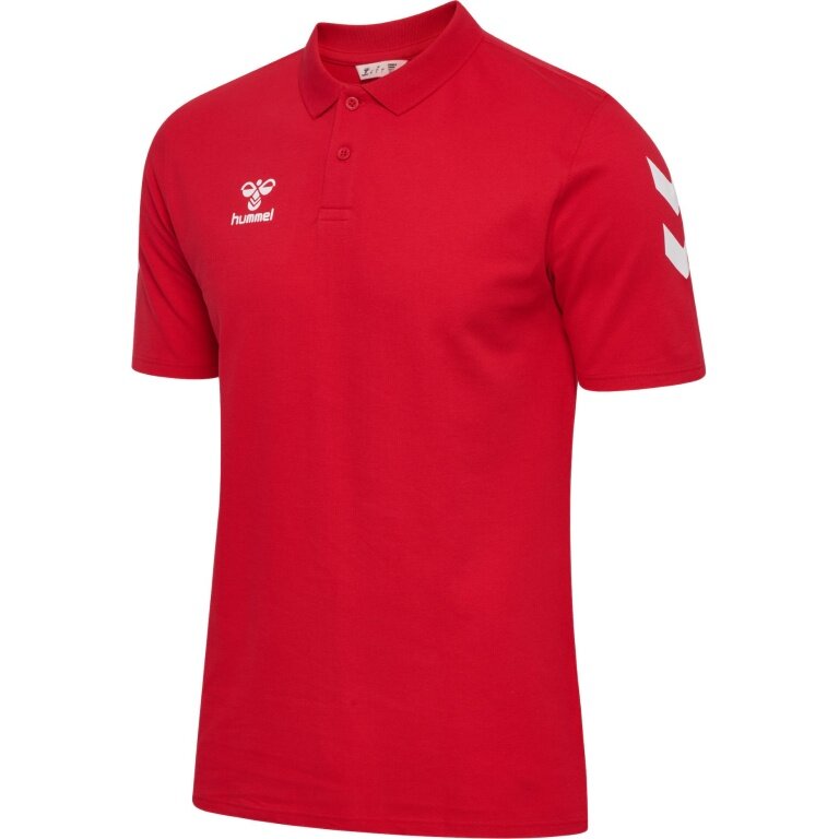 hummel Sport/Wolny czas Polo hmlGO Chevron (100% bawełna) czerwony Mężczyźni