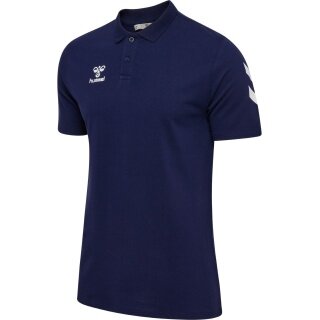 hummel Sport/Wolny czas Polo hmlGO Chevron (100% bawełna) granatowy Mężczyźni
