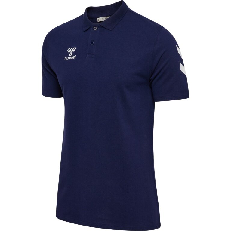 hummel Sport/Wolny czas Polo hmlGO Chevron (100% bawełna) granatowy Mężczyźni