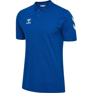 hummel Sport/Wolny czas Polo hmlGO Chevron (100% bawełna) niebieski Mężczyźni