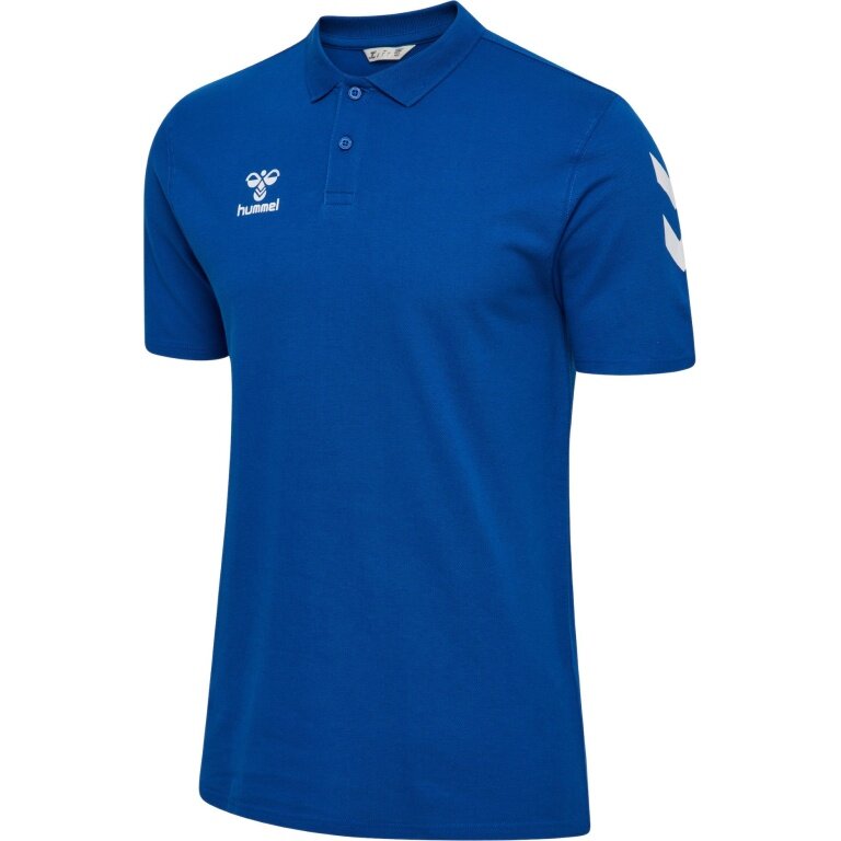 hummel Sport/Wolny czas Polo hmlGO Chevron (100% bawełna) niebieski Mężczyźni