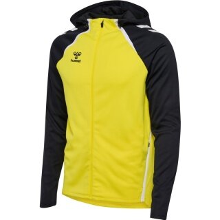 hummel Sportowa kurtka treningowa hmlLEAD 2.0 Zip Hoodie (wysoka oddychalność, szybkoschnąca) żółto-czarna męska