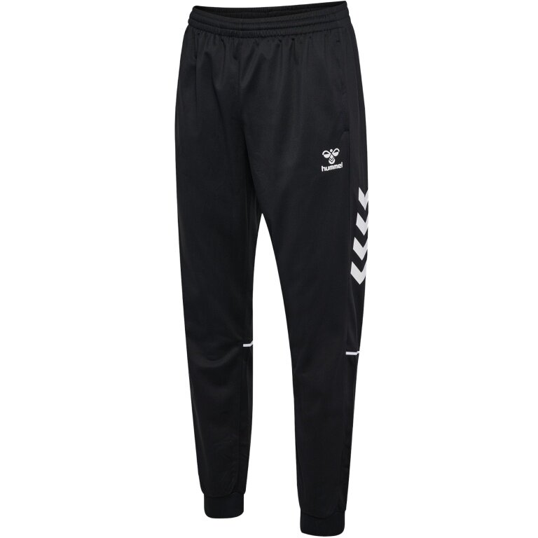 spodnie sportowe hmlCORE 2.0 Track Pants (100% rec. poliester) długie czarne/białe męskie