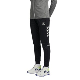 spodnie sportowe hmlCORE 2.0 Track Pants (100% rec. poliester) długie czarne/białe damskie