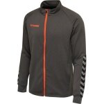 hummel Sportowa kurtka treningowa hmlAUTHENTIC Poly Zip (dzianina poliestrowa, z kieszeniami na zamek błyskawiczny) asfaltowy szary dziecięcy