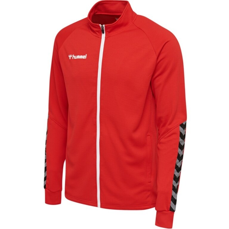 hummel Sportowa kurtka treningowa hmlAUTHENTIC Poly Zip (dzianina poliestrowa, z kieszeniami na zamek błyskawiczny) czerwona dziecięca