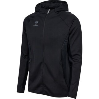 hummel Kurtka treningowa hmlCIMA 2.0 Zip Hoodie (recyklingowany poliester, z kapturem) czarna Męska