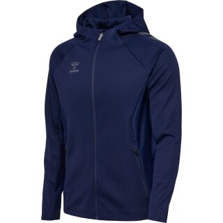 hummel Kurtka treningowa hmlCIMA 2.0 Zip Hoodie (recyklingowany poliester, z kapturem) granatowa Męska