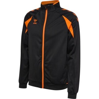 hummel Kurtka treningowa hmlCORE 2.0 Track Zip (100% rec. poliester) czarna/pomarańczowa męska