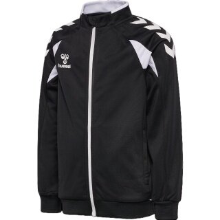 hummel Kurtka treningowa hmlCORE 2.0 Track Zip (100% rec. poliester) czarno-biała chłopcy
