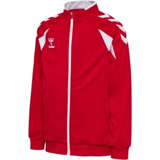 hummel Kurtka treningowa hmlCORE 2.0 Track Zip (100% rec. poliester) czerwono/biała dla chłopców