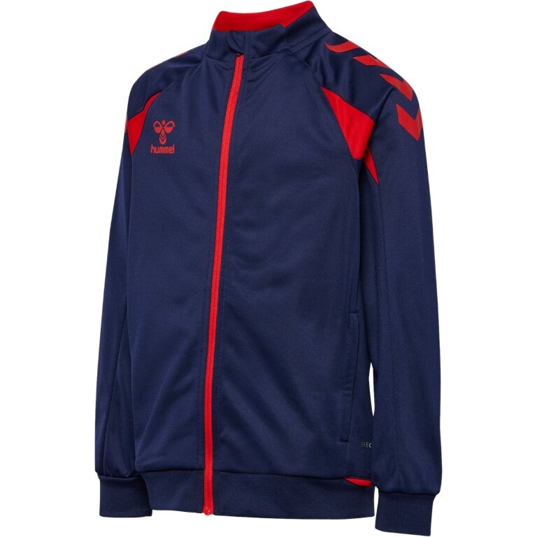 hummel Kurtka treningowa hmlCORE 2.0 Track Zip (100% rec. poliester) granatowo/czerwona dla chłopców