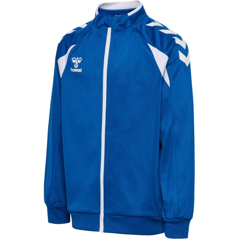 hummel Kurtka treningowa hmlCORE 2.0 Track Zip (100% rec. poliester) niebiesko/biała dla chłopców