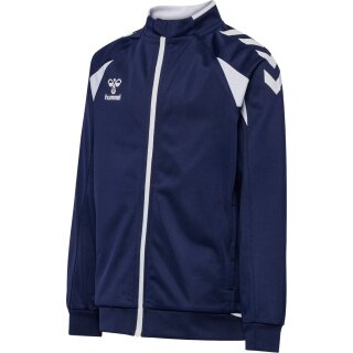 hummel Kurtka treningowa hmlCORE 2.0 Track Zip (100% rec. poliester) granatowo/biała dla chłopców
