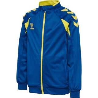 hummel Kurtka treningowa hmlCORE 2.0 Track Zip (100% rec. poliester) niebiesko-żółta dla chłopców