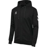 hummel Kurtka treningowa hmlGO 2.0 Chevron Full-Zip Hoodie (bawełna, z kapturem) czarna męska
