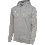 hummel Kurtka treningowa hmlGO 2.0 Chevron Full-Zip Hoodie (bawełna, z kapturem) szara męska