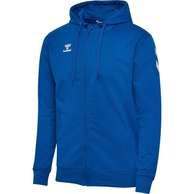 hummel Kurtka treningowa hmlGO 2.0 Chevron Full-Zip Hoodie (bawełna, z kapturem) niebieska męska