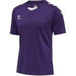 hummel Koszulka sportowa hmlCORE XK Poliester Jersey (wytrzymały podwójny splot) Krótki rękaw fioletowy/biały Mężczyźni