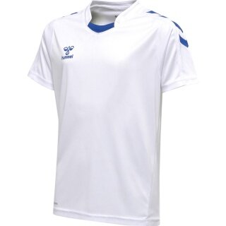 hummel T-shirt sportowe hmlCORE XK Poly Jersey (wytrzymały podwójny splot) Krótki rękaw biały/niebieski Dzieci