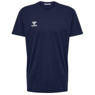 hummel Sport/Freizeit-Tshirt hmlGO 2.0 (Bawełna organiczna, klasyczny design) Krótki rękaw granatowy Mężczyźni