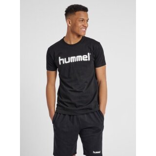 hummel Sport/Czas wolny T-shirt hmlGO Cotton Big Logo (Bawełna) Krótki rękaw czarny Mężczyźni