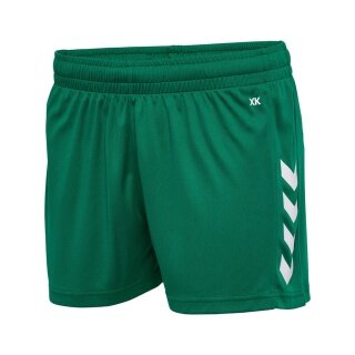 hummel Spodenki sportowe hmlCORE XK Poly (wytrzymały podwójny splot, bez bocznych kieszeni) krótkie ciemnozielone damskie