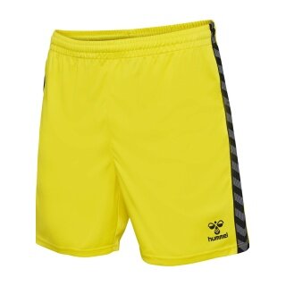 spodenki sportowe hmlAUTHENTIC PL Shorts (100% poliester) krótkie żółte męskie