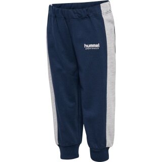 hummel Spodnie dresowe hmlMINI Loose ADJ w kolorze granatowym/szarym (bawełna organiczna) długie dla małych dzieci