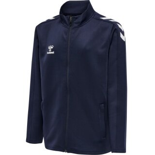 hummel Sportowa kurtka treningowa hmlCORE XK Poly Zip Sweat (materiał poliestrowy, zamek błyskawiczny z przodu) granatowy dziecięcy