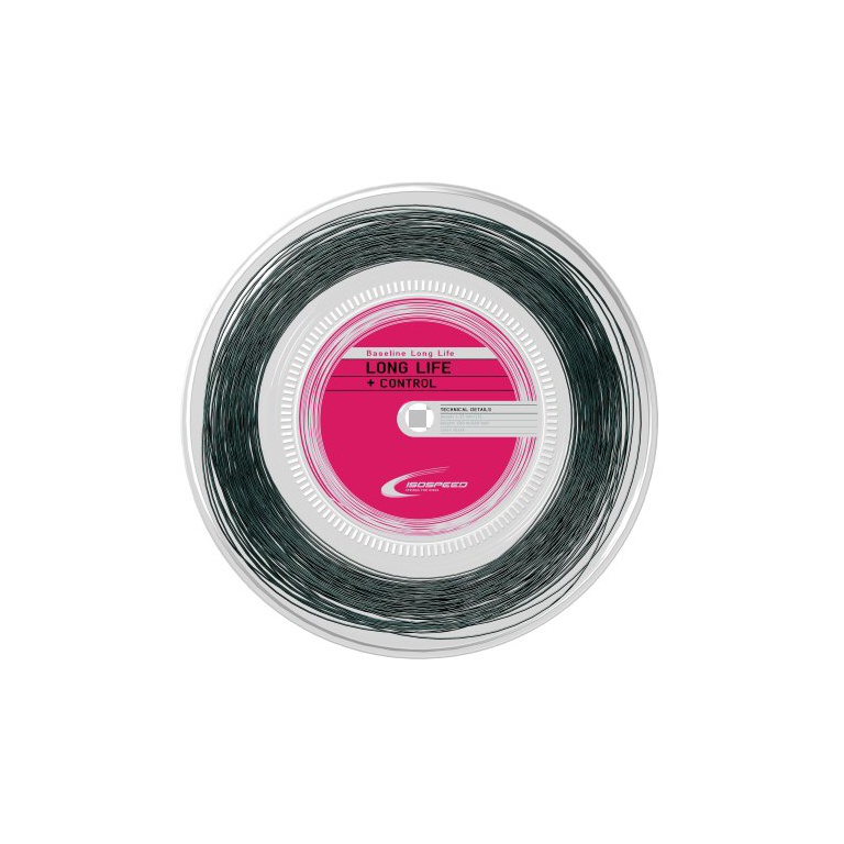 IsoSpeed Sznur tenisowy Baseline LongLife+Kontrola (Trwałość+Kontrola) czarny 200m rolka