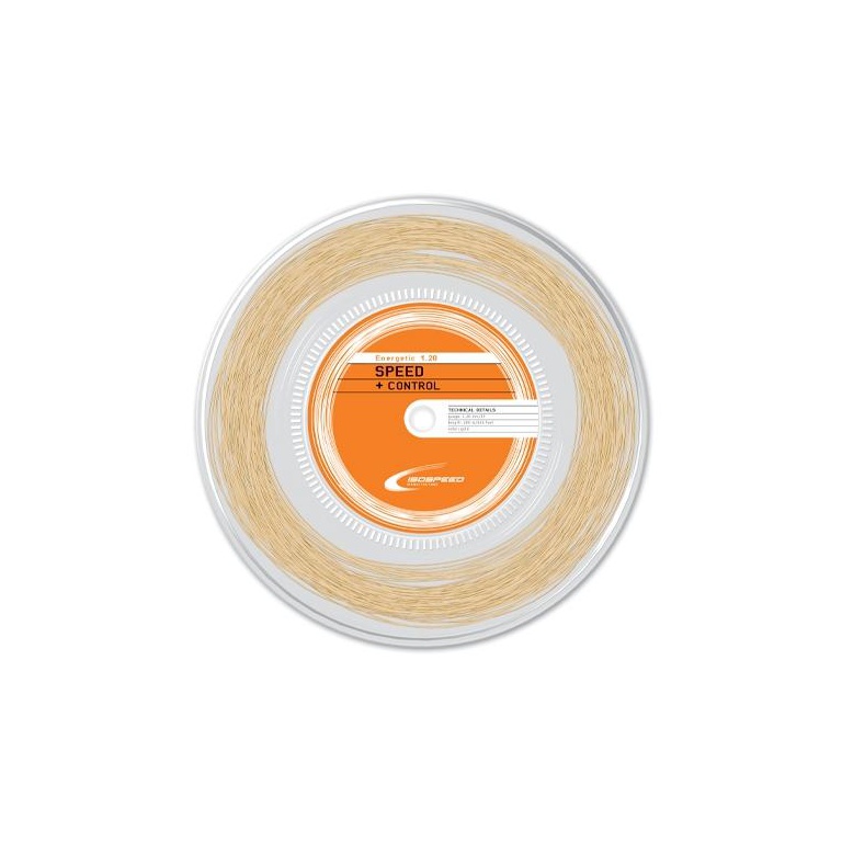 IsoSpeed Sznur tenisowy Energetic (Moc+Kontrola) złotogłowy 200m rolka