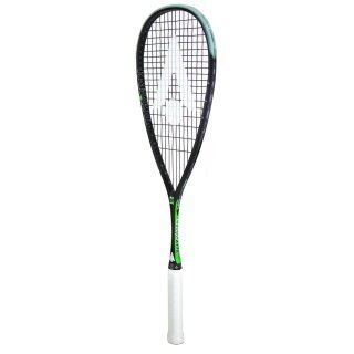 Karakal rakieta do squasha Raw Pro Lite 2.1 110g/zrównoważona 2025 czarna/zielona - naciągnięta -