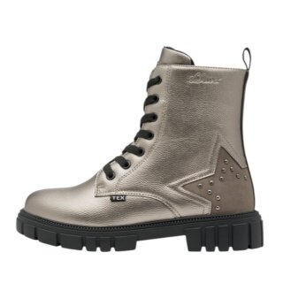 s.Oliver zimowe botki 5-46200-43 z membraną Tex i miękką pianką złote/brązowe dziewczęce